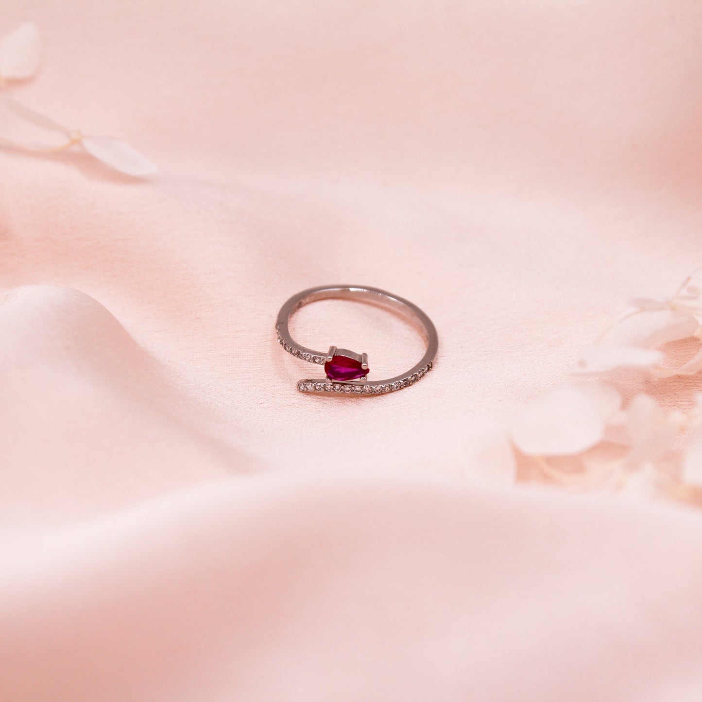 Bague spirale pierre