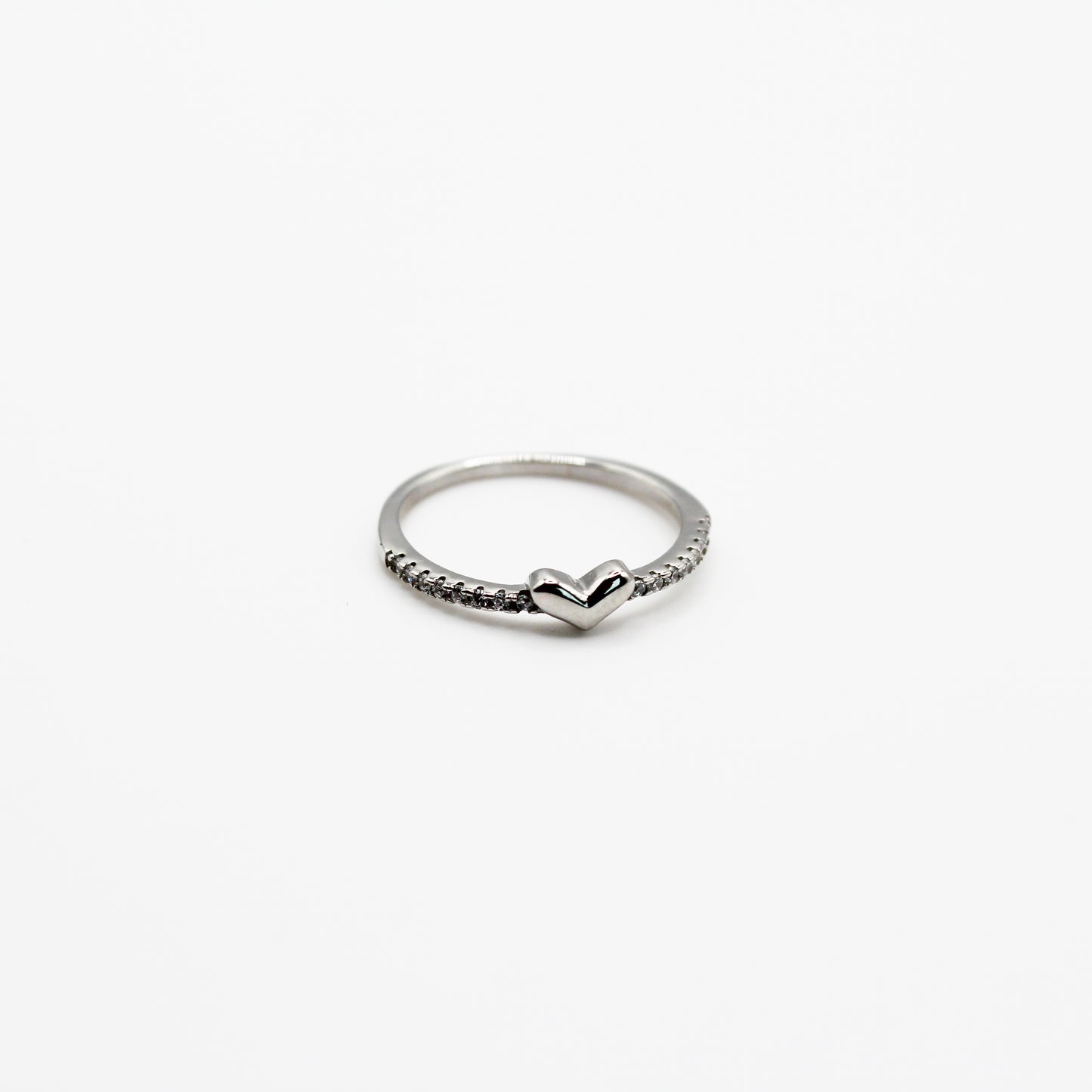 Bague petit coeur zirconium