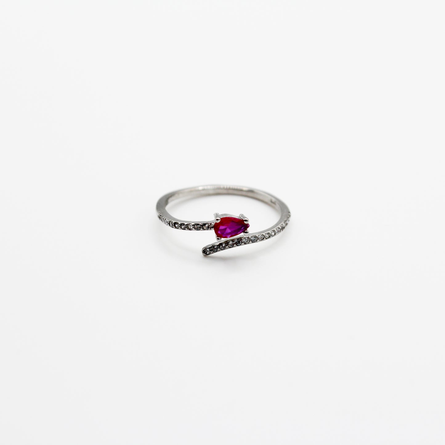 Bague spirale pierre
