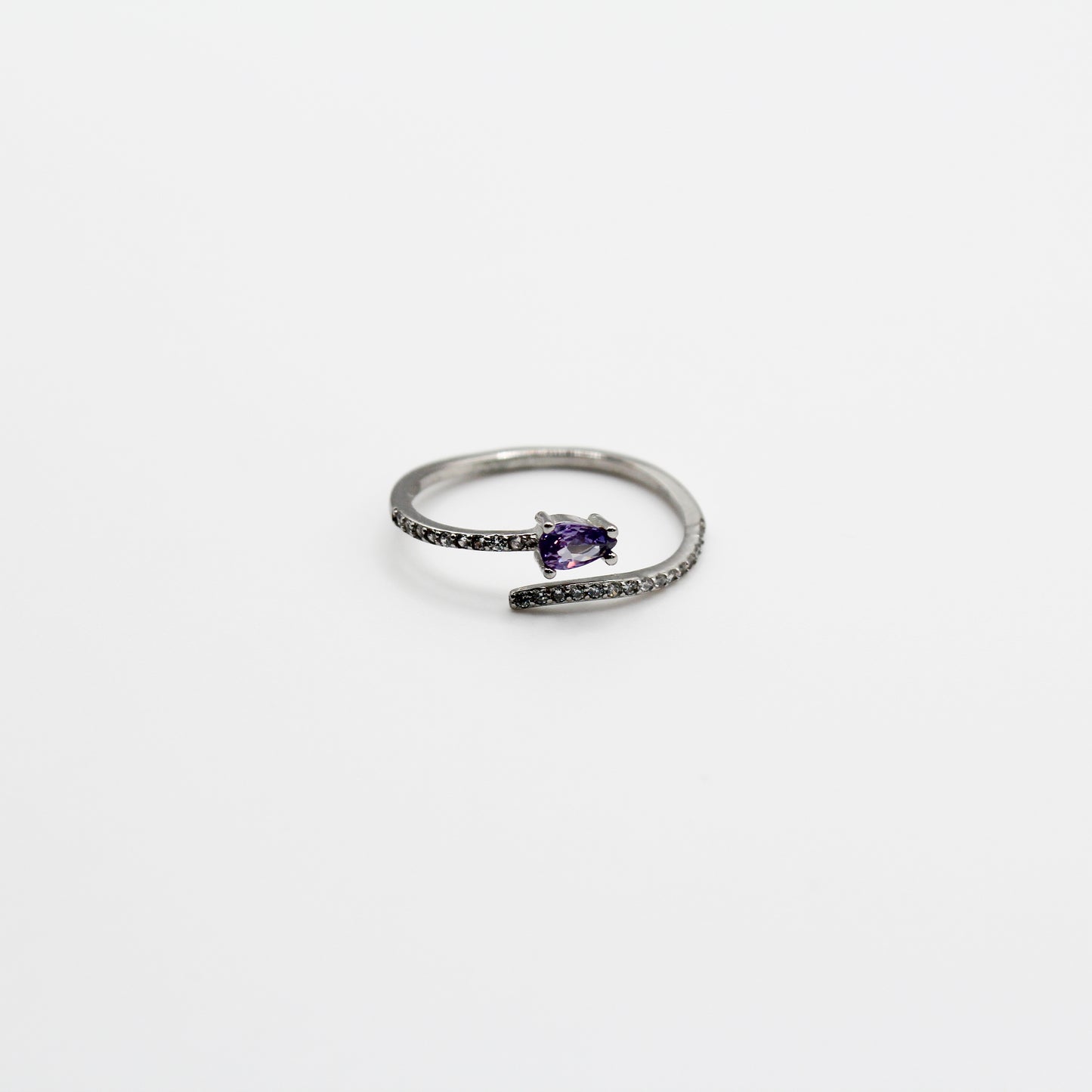 Bague spirale pierre