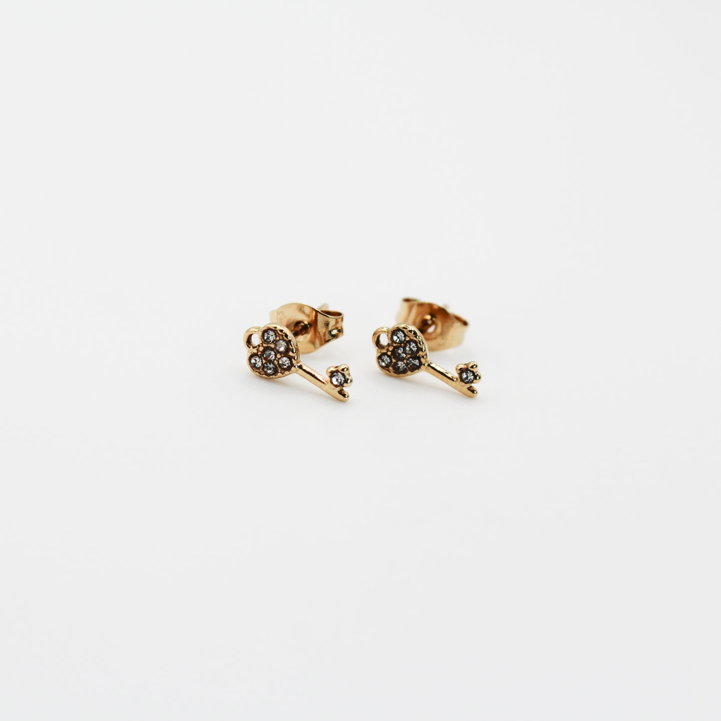 Puces d'oreilles clé avec zirconium