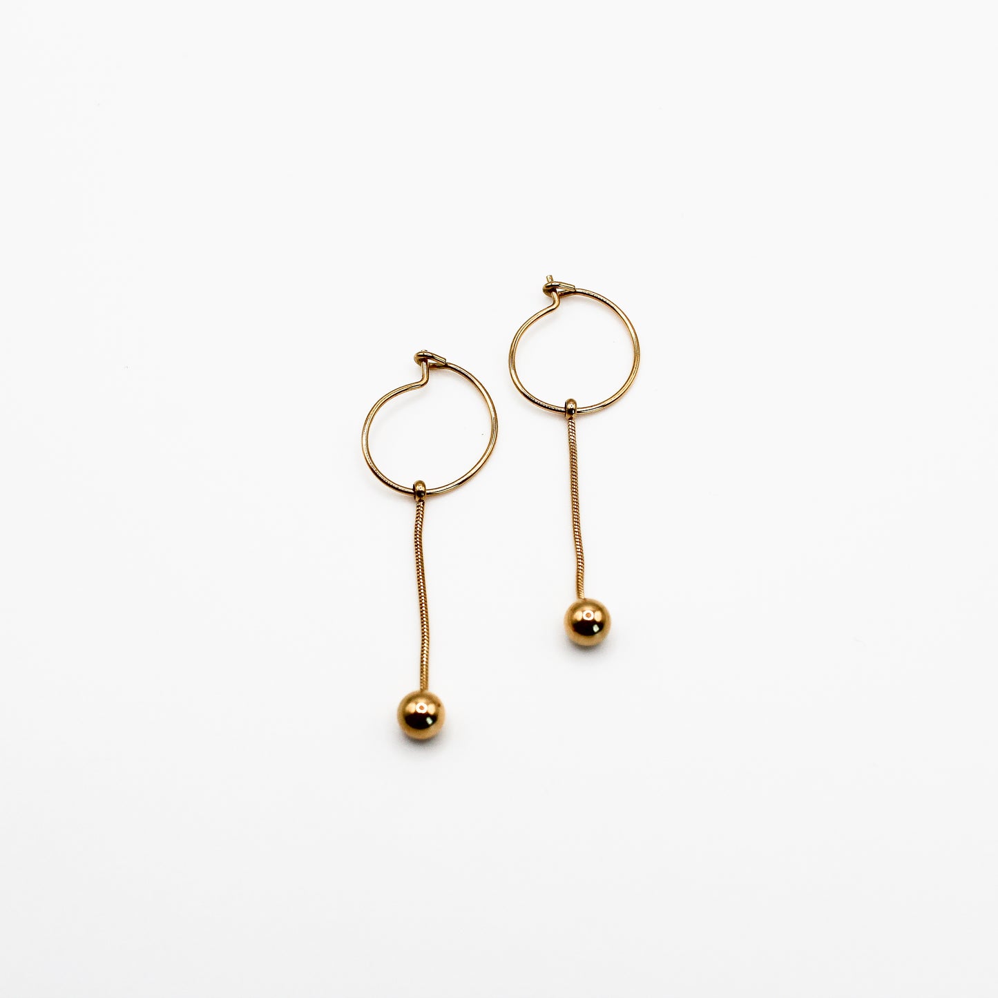 Boucles d'oreilles pendantes bille