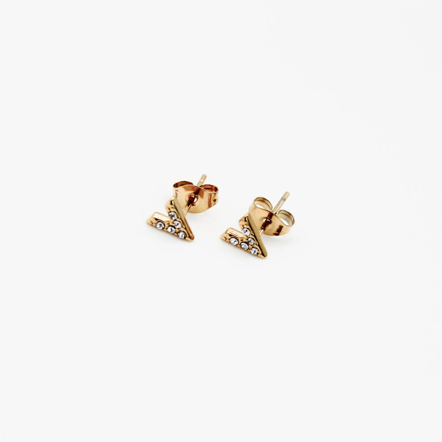 Puces d'oreilles en V zirconium