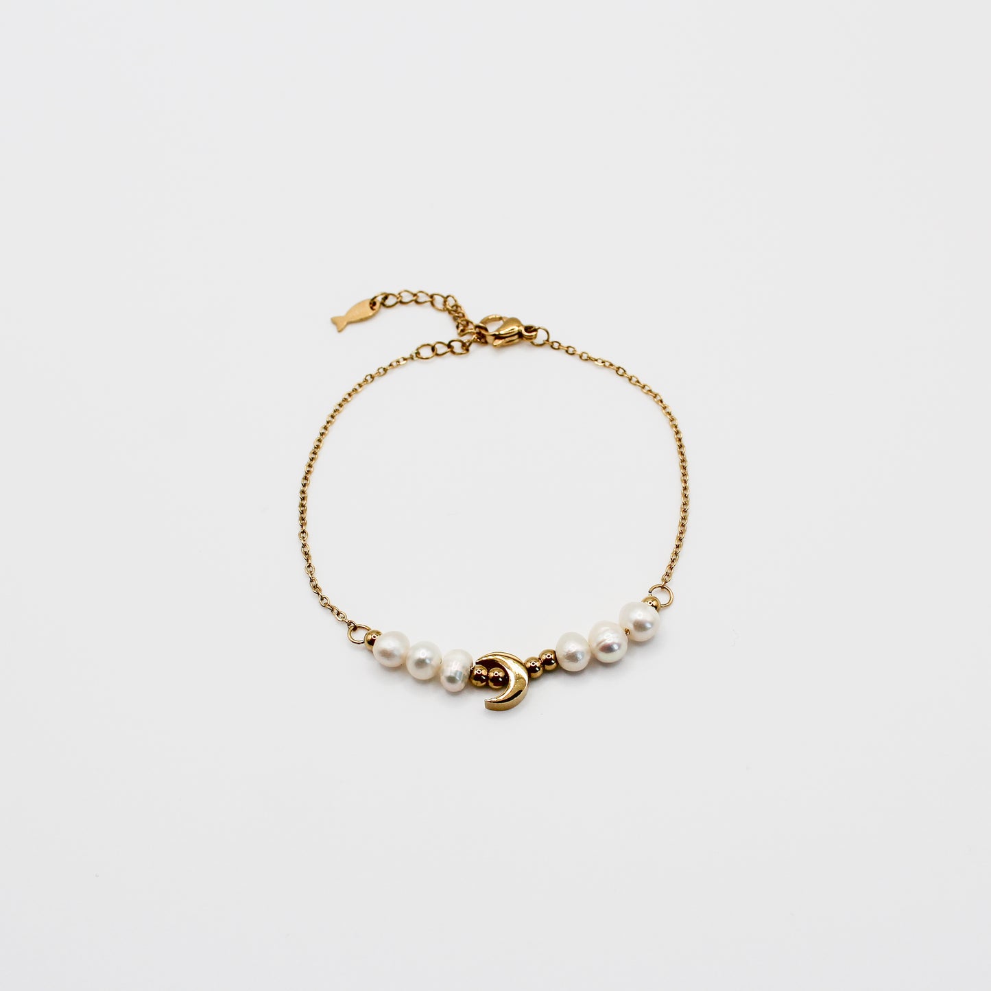Bracelet perles et demi-lune
