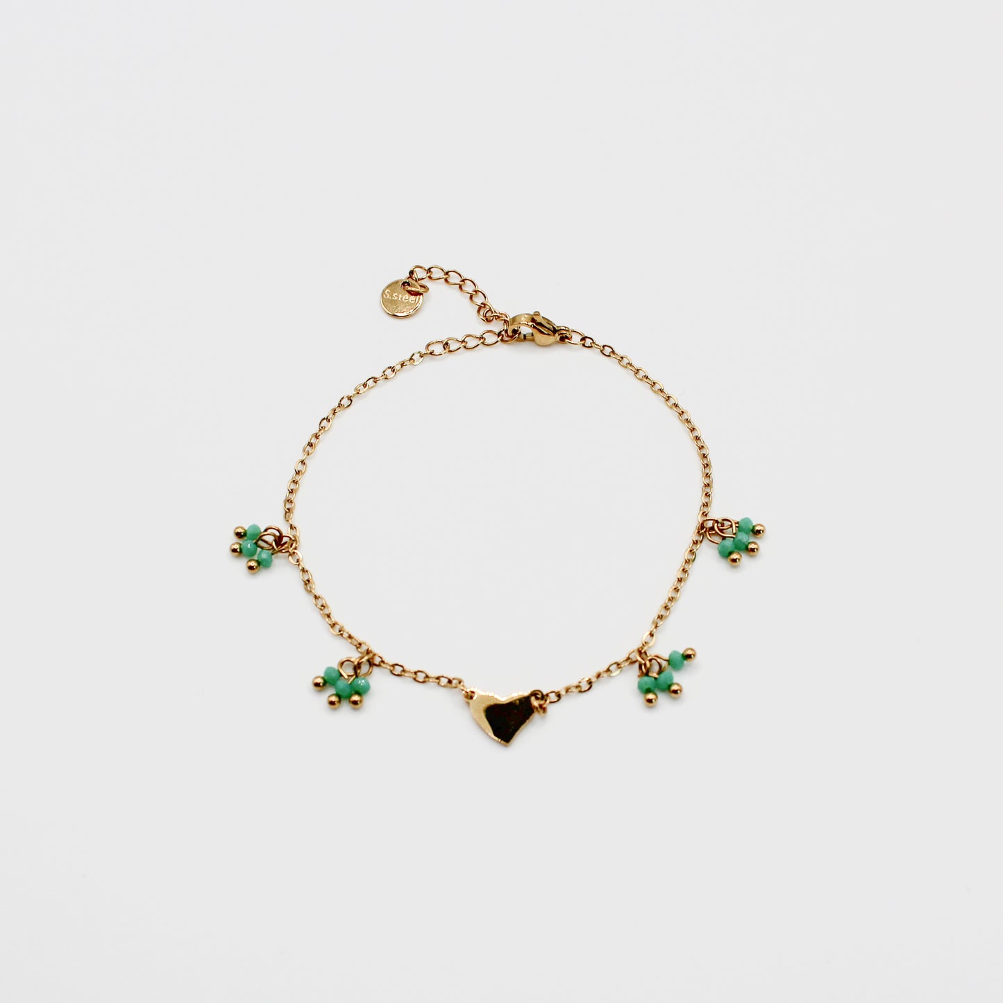 Bracelet coeur et perles